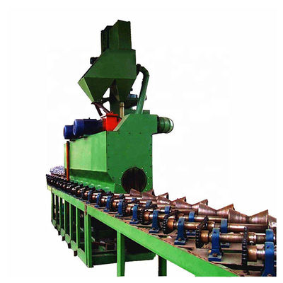 76m/S SPMn13 4x250 Kg/Min Steel Pipe Shot Blasting Machine